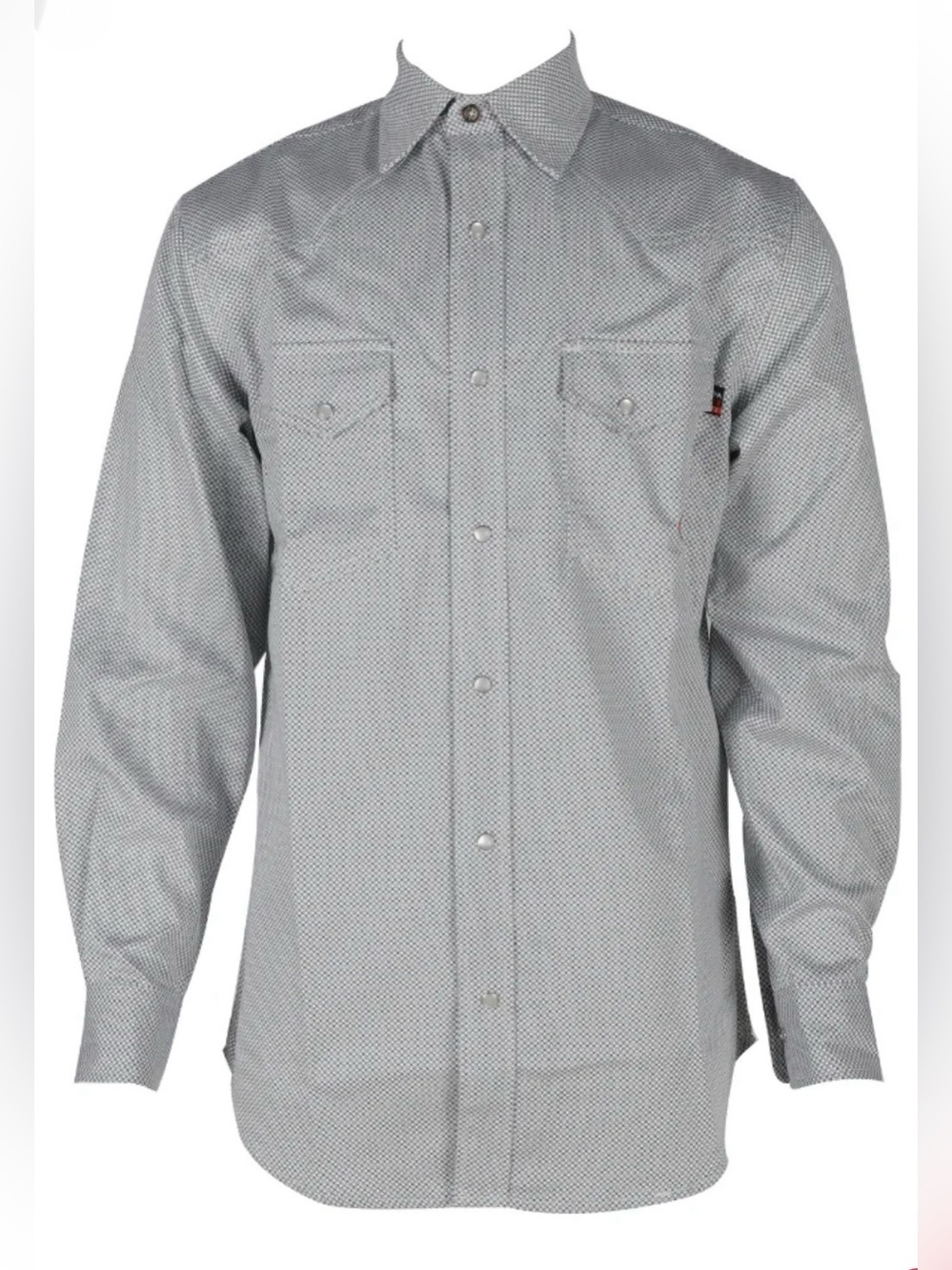 NWT Forge FR Men's Double Pocket Printed Long Sleeve Snap Shirt